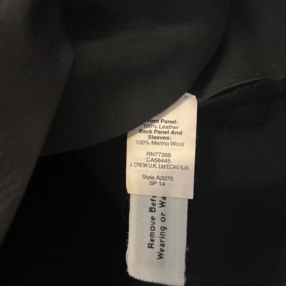 J.Crew leather front sweater XS - Picture 3 of 4